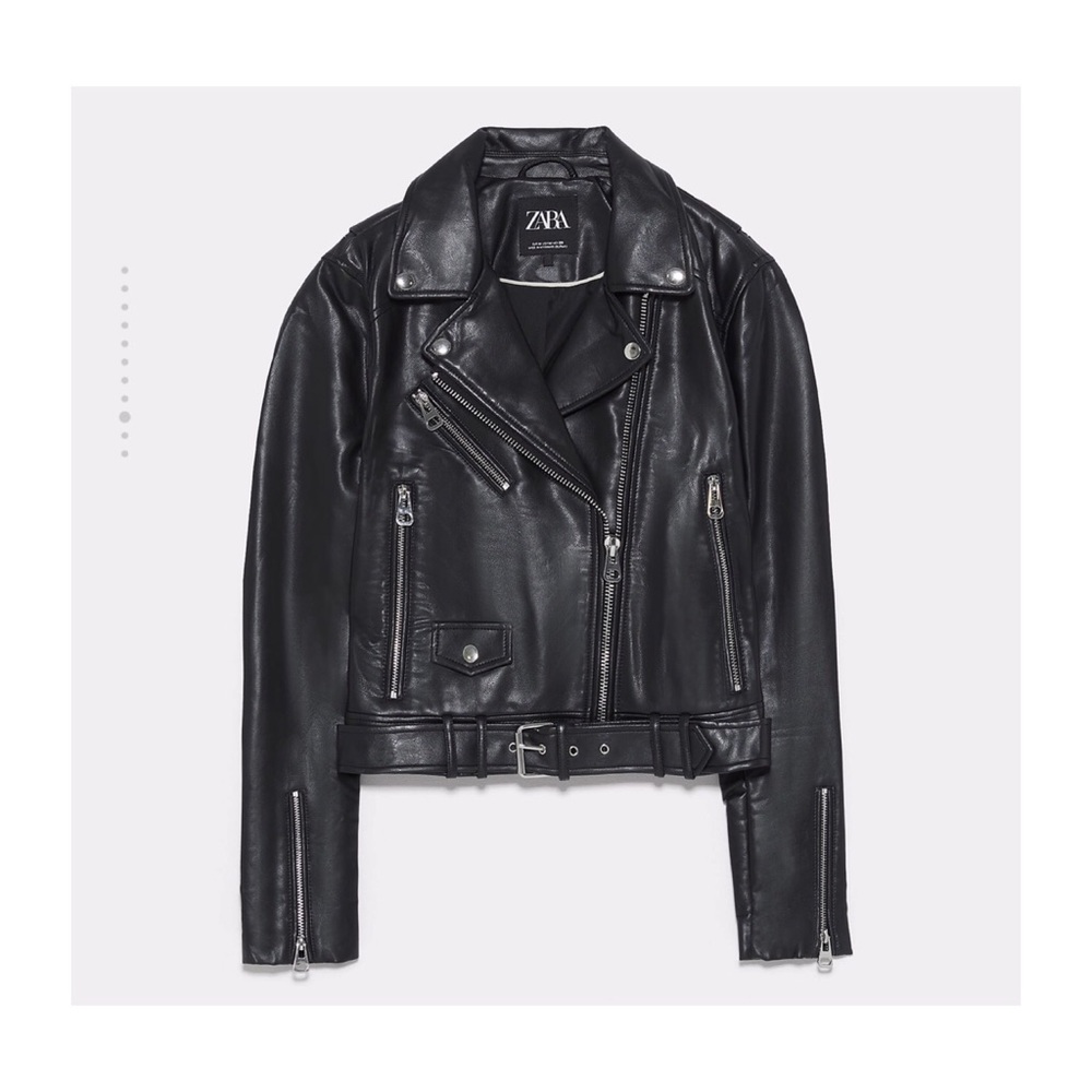 Zara’s Faux Black Leather Jacket